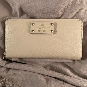 Cream Kate Spade Wallet
